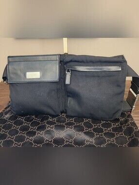 Gucci Black Belt Body Bum Bag with Dustbag